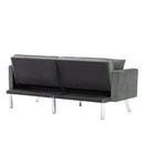 FUTON SOFA SLEEPER GREY VELVET WITH 2 PILLOWS（same asW223S01431、W223S01464。Size difference, See Details in page.
） - Atlantic Fine Furniture Inc