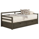 Sorrento - 2-Drawer Twin Long Daybed With Extension Trundle - Gray - Atlantic Fine Furniture Inc