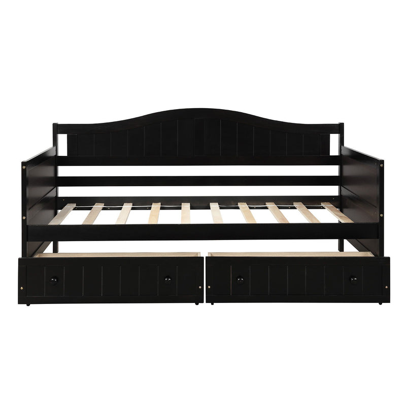 Wooden Daybed With 2 Drawers