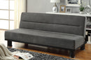 Gray Microfiber Upholstered Elegant Lounger 1pc Solid Wood Plywood Frame Foam Padded Cushions Sofa Sleeper - Atlantic Fine Furniture Inc