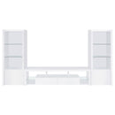 Jude - 3 Piece TV Entertainment Center - White High Gloss - Atlantic Fine Furniture Inc