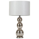 Mineta - Drum Shade Stacked Table Lamp - Antique Silver - Atlantic Fine Furniture Inc
