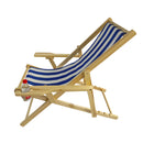 Outdoor Poplar Hanging Chair  Wide Blue Stripes armrest with cup holder (Color: Dark Blue) - Atlantic Fine Furniture Inc