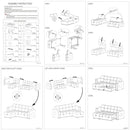 85 inch Sectional Sofa with Pull Out Bed, Solid Wood & Fabric Upholstered 2 Seats Sofa and Reversible Chaise Lounge with Storage, Modern Design L-Shaped Sleeper Sofa for Living Room, Black - Atlantic Fine Furniture Inc