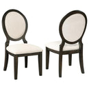 Twyla - Oval Back Dining Side Chair (Set of 2) - Dark Cocoa - Atlantic Fine Furniture Inc