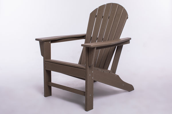 UM HDPE Resin Wood Adirondack Chair - Dark Brown