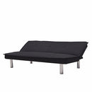 Black Fabric Sofa Bed ， Convertible Folding Futon Sofa Bed Sleeper for Home Living Room . - Atlantic Fine Furniture Inc