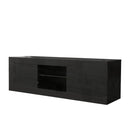 Black TV cabinet with color-changing light strip, suitable for living room, bedroom, etc - Atlantic Fine Furniture Inc
