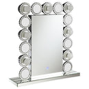 Aghes - Vanity Mirror With Lighting - Silver - Atlantic Fine Furniture Inc