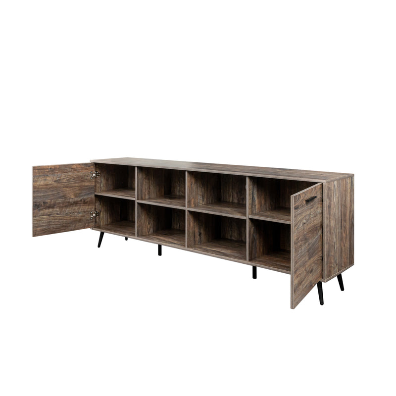 TV Stand Mid-Century Wood Modern Entertainment Center Adjustable Storage Cabinet TV Console for Living Room