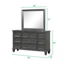 Hamilton King 4 Piece Storage Bedroom Set in Gray made with Engineered Wood - Atlantic Fine Furniture Inc