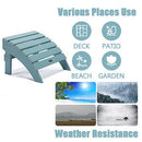 TALE Adirondack Ottoman Footstool All-Weather and Fade-Resistant Plastic Wood for Lawn Outdoor Patio Deck Garden Porch Lawn Furniture Blue - Atlantic Fine Furniture Inc