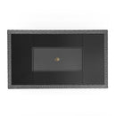 Outdoor 44" Gas Propane Fire pit  Table  Rectangle  50,000 BTU with  8mm Tempered Glass Tabletop & Blue Stone& Steel table lid &Table waterproof dusty Cover ,ETL Certification (Grey) - Atlantic Fine Furniture Inc