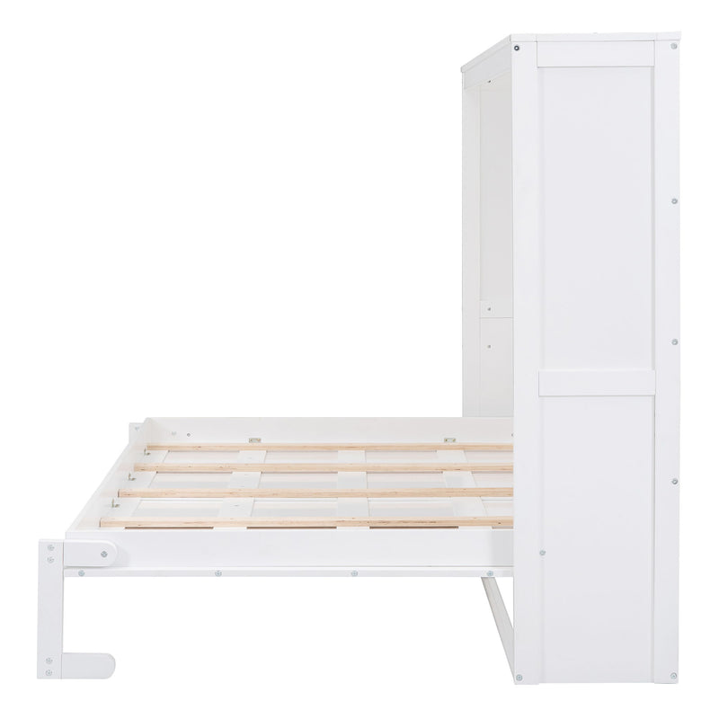 Full Size Murphy Bed Wall Bed, White