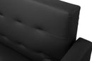 Square arm sleeper sofa BLACK PU ***Not available for sale on Walmart*** - Atlantic Fine Furniture Inc