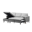88" Reversible Pull out Sleeper Sectional Storage Sofa Bed,Corner sofa-bed with Storage Chaise Left/Right Handed Chaise - Atlantic Fine Furniture Inc