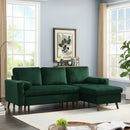88" Reversible Pull out Sleeper Sectional Storage Sofa Bed,Corner sofa-bed with Storage Chaise Left/Right Handed Chaise - Atlantic Fine Furniture Inc