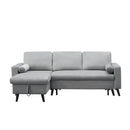 88" Reversible Pull out Sleeper Sectional Storage Sofa Bed,Corner sofa-bed with Storage Chaise Left/Right Handed Chaise - Atlantic Fine Furniture Inc