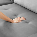 88" Reversible Pull out Sleeper Sectional Storage Sofa Bed,Corner sofa-bed with Storage Chaise Left/Right Handed Chaise - Atlantic Fine Furniture Inc