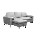 88" Reversible Pull out Sleeper Sectional Storage Sofa Bed,Corner sofa-bed with Storage Chaise Left/Right Handed Chaise - Atlantic Fine Furniture Inc