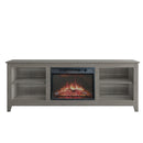The television cabinet/ TV stand with an electronic fireplace，can be assembled in Lounge Room,Living Room or Bedroom，colour: Gray - Atlantic Fine Furniture Inc