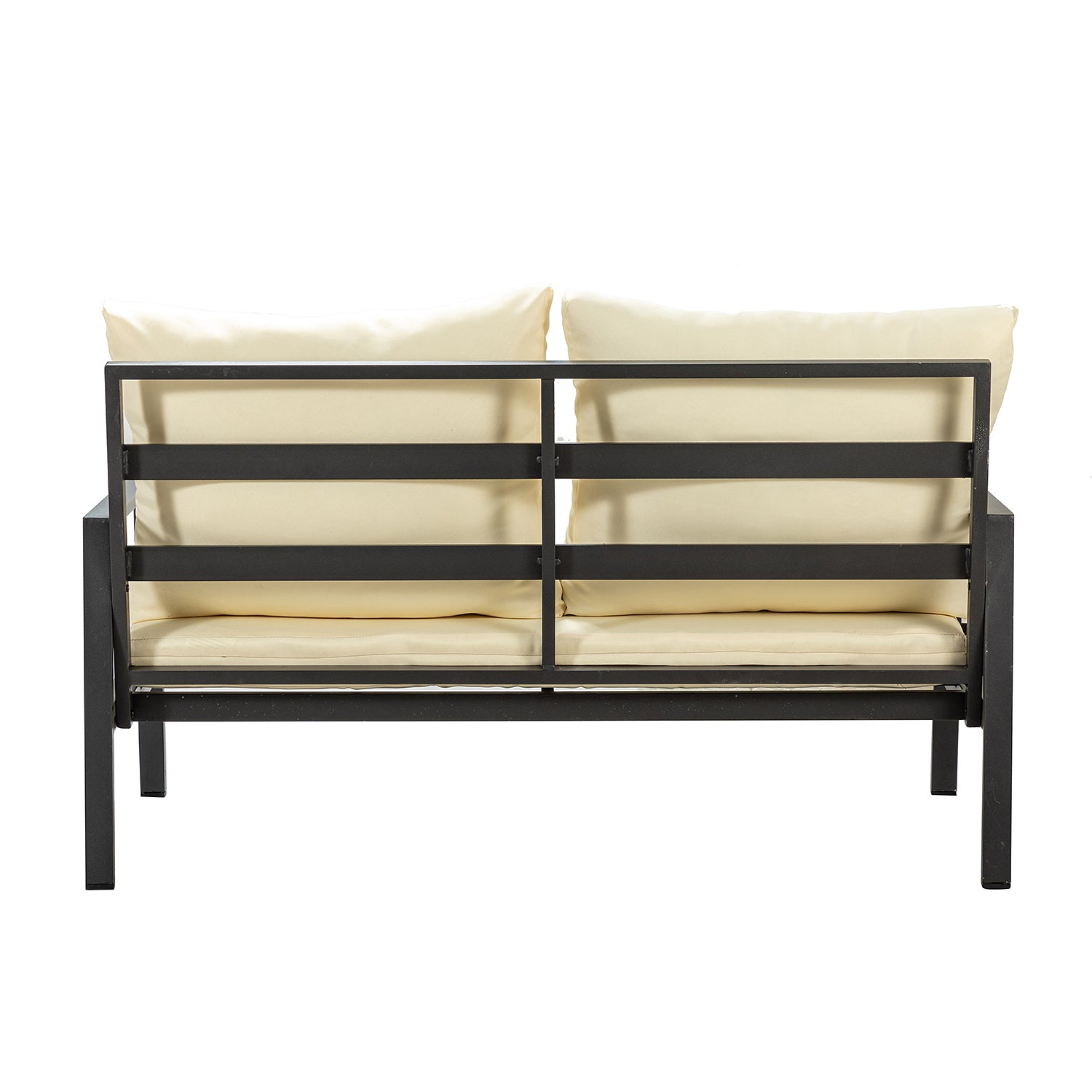 Helice Outdoor Conversation Aluminum 4 Piece Sofa Sets with Cushions - Atlantic Fine Furniture Inc