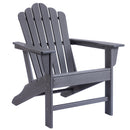 Classic Outdoor Adirondack Chair for Garden Porch Patio Deck Backyard, Weather Resistant Accent Furniture, Slate Grey - Atlantic Fine Furniture Inc