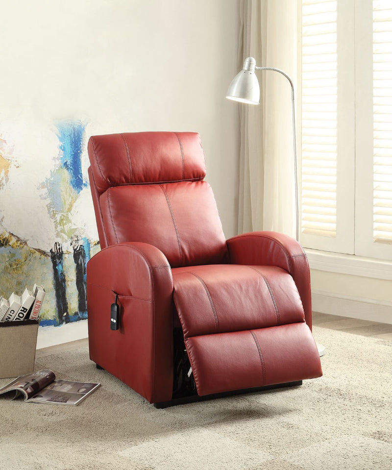 The Ricardo lift recliner is a wonderful addition to your home. It is easy to operate and features a smooth lift and recline. The side pocket holds the two-button wired controller in place so you'll never lose track of it.