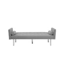 Square arm sleeper sofa Grey VELVET ***Not available for sale on Walmart*** - Atlantic Fine Furniture Inc