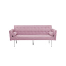 Square arm sleeper sofa Pink Velvet ***Not available for sale on Walmart*** - Atlantic Fine Furniture Inc