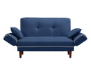 RELAX LOUNGE SOFA BED SLEEPER WITH 2 PILLOWS NAVY BLUE FABRIC - Atlantic Fine Furniture Inc