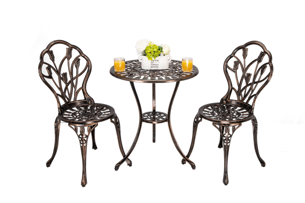 CAST ALUMINUM BISTRO TULIP SET - Atlantic Fine Furniture Inc