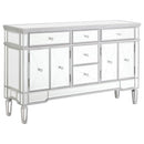 Duchess - 5-Drawer Mirrored Storage Accent Cabinet - Silver - Atlantic Fine Furniture Inc
