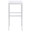 Natividad - 5 Piece Pub Height Bar Table Set - White High Gloss - Atlantic Fine Furniture Inc