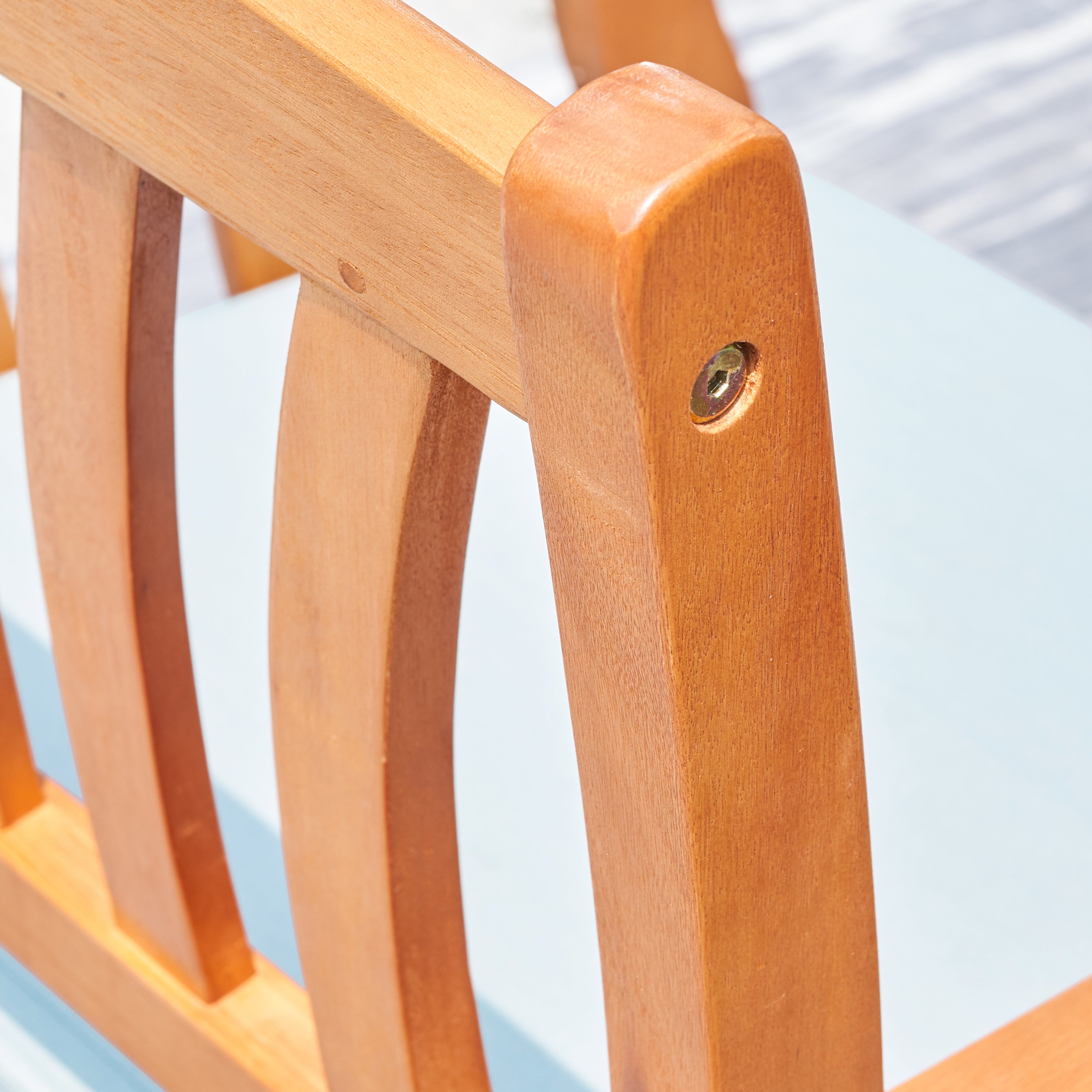 Kapalua Honey Nautical Outdoor Eucalyptus  Wooden Dining Chair - Atlantic Fine Furniture Inc