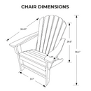 UM HDPE Resin Wood Adirondack Chair - White - Atlantic Fine Furniture Inc