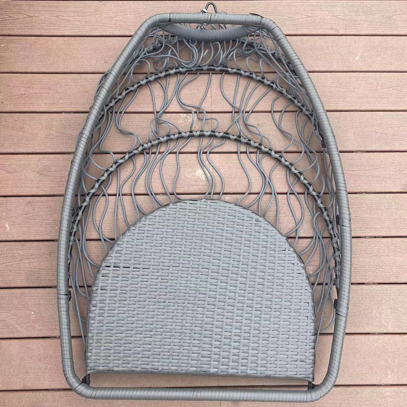 Outdoor Patio Wicker Folding Hanging Chair,Rattan Swing Hammock Egg Chair With Cushion And Pillow - Atlantic Fine Furniture Inc