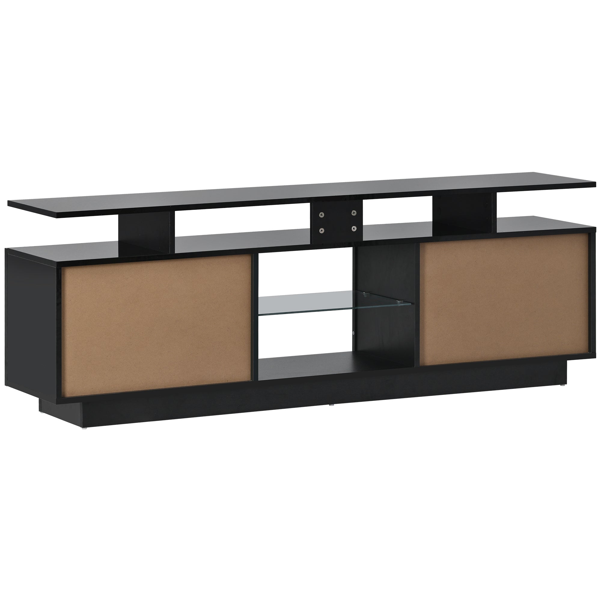 ON-TREND Modern TV Stand for TVs up to 65inches with LED lights, 16 Colors, for Livingroom, Bedroom, Black  (OLD SKU: WF280706AAB) - Atlantic Fine Furniture Inc