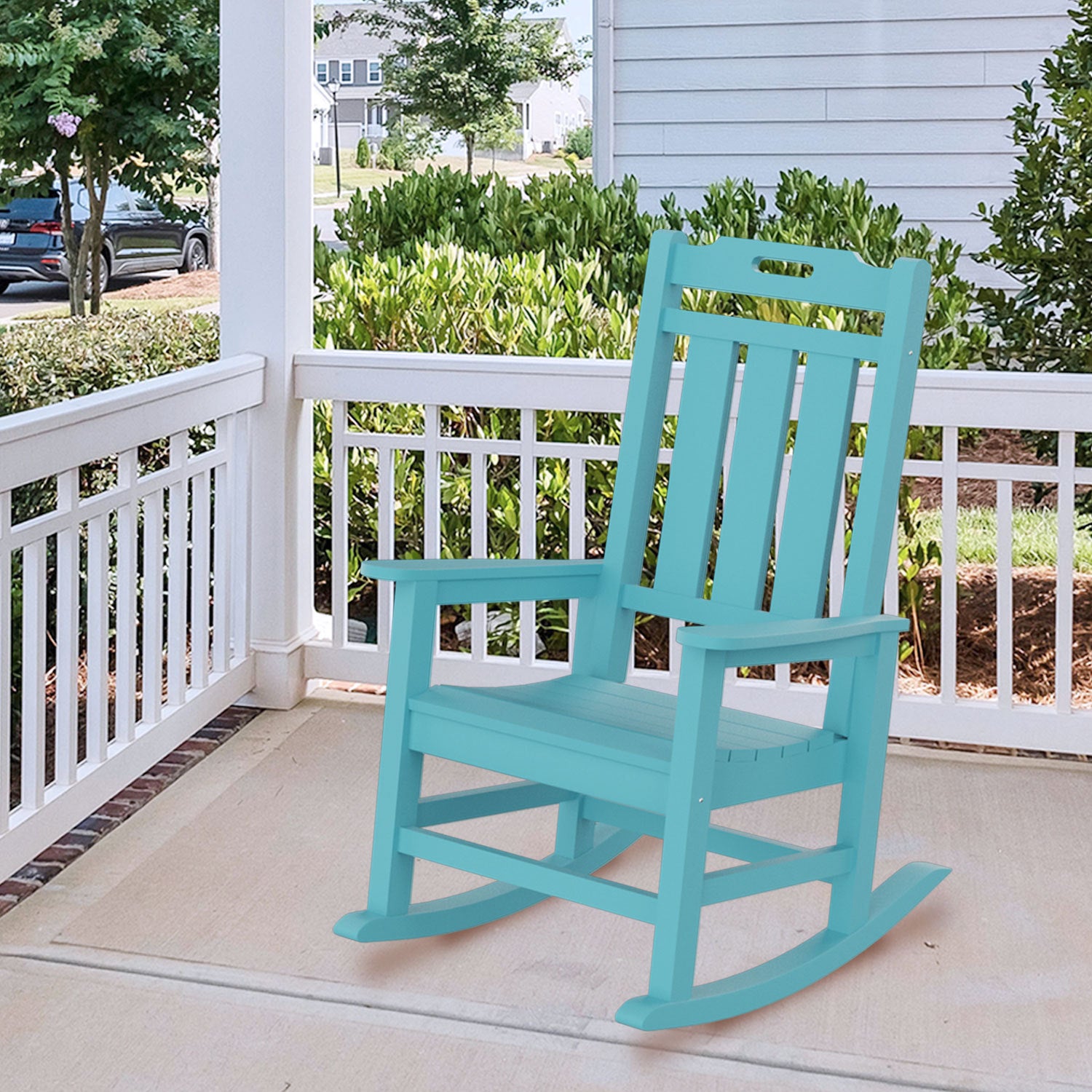 HDPE Rocking Chair, Blue - Atlantic Fine Furniture Inc