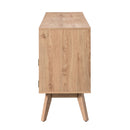 Mermeros TV Stand for TVs up to 65" with Three Doors - Atlantic Fine Furniture Inc