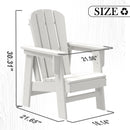 Small Size Adirondack Chair, Plastic Adirondack Chair Fire Pit Chair, Plastic Adirondack Chair, Weather Resistant, White，1 piece - Atlantic Fine Furniture Inc