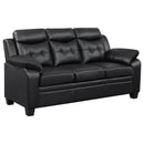 Finley - Upholstered Padded Arm Tufted Sofa - Black - Atlantic Fine Furniture Inc