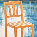 Kapalua Honey Nautical 3-piece Eucalyptus Wooden Outdoor Bar Set - Atlantic Fine Furniture Inc