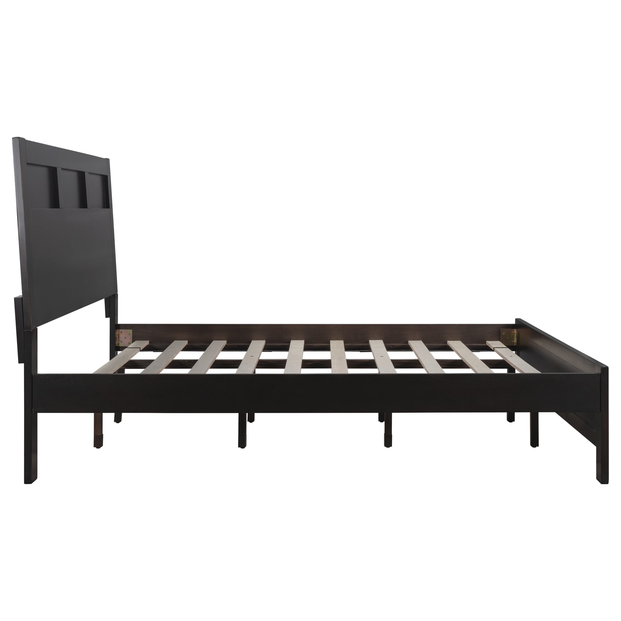 Classic Rich Brown 3 Pieces Queen Bedroom Set (Queen Bed + Nightstand*2) - Atlantic Fine Furniture Inc