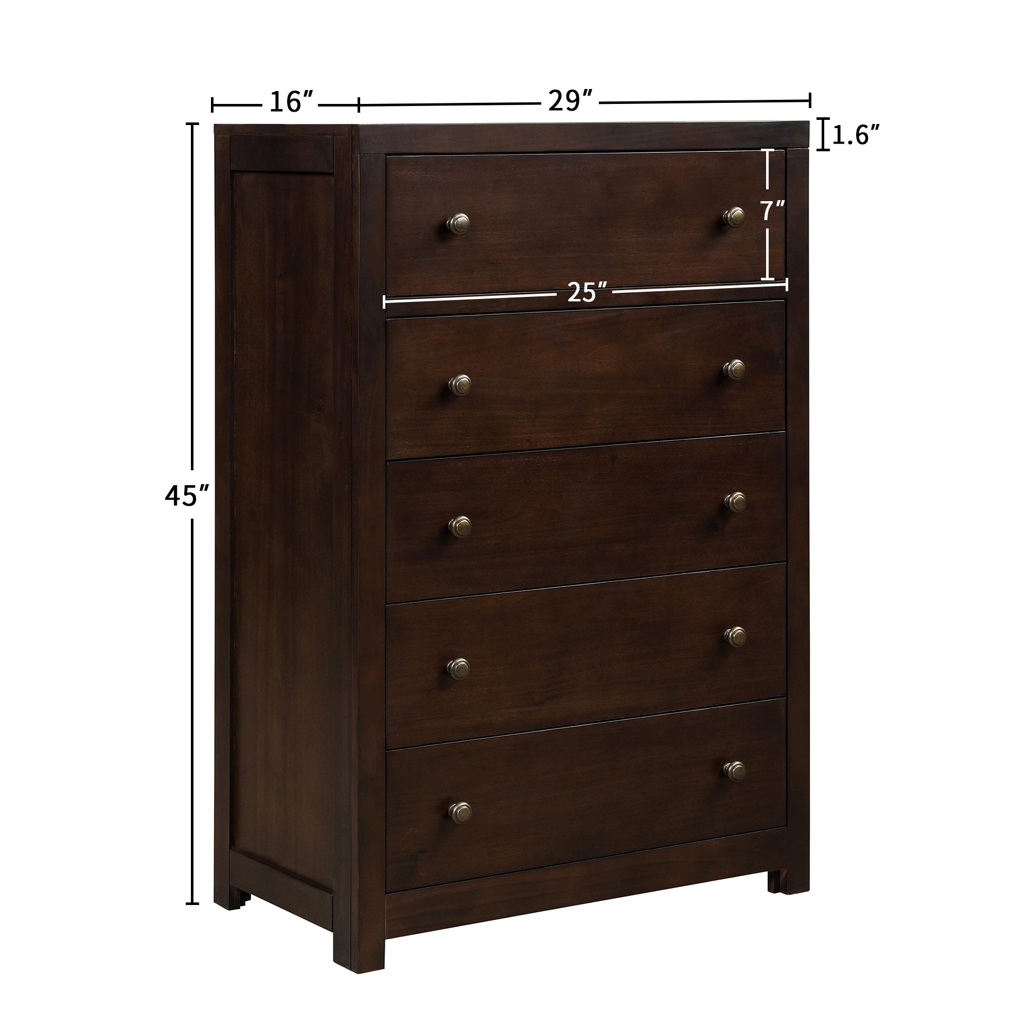 Classic Rich Brown 3 Pieces Queen Bedroom Set (Queen Bed + Nightstand+ Chest) - Atlantic Fine Furniture Inc