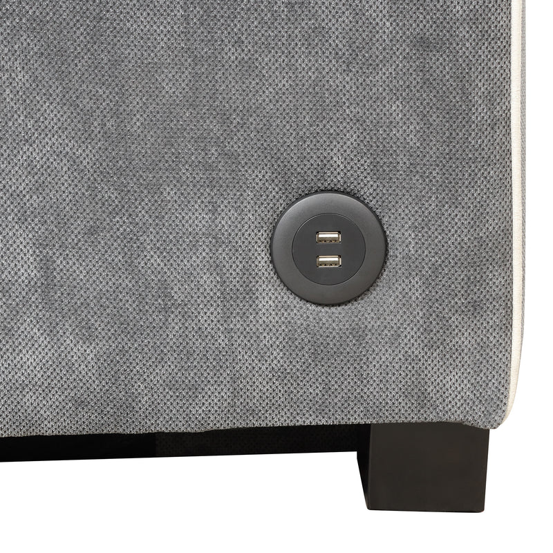 Orisfur. Linen Upholstered Sleeper Bed , Pull Out Sofa Bed Couch attached two throw pillows,Dual USB Charging Port and Adjustable Backrest for Living Room Space - Atlantic Fine Furniture Inc