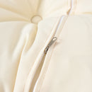 TOPMAX Patio Foldable Swing Chair Porch PE Wicker Egg Hanging Chair Hammock Chair w/Stand and Cushion for Outdoor Balcony Indoor Bedroom, Beige - Atlantic Fine Furniture Inc