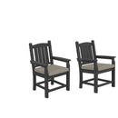 HDPE Dining Chair, Gray, With Cushion, Set of 2 - Atlantic Fine Furniture Inc
