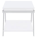 Marcia - Rectangular Side End Table - White High Gloss