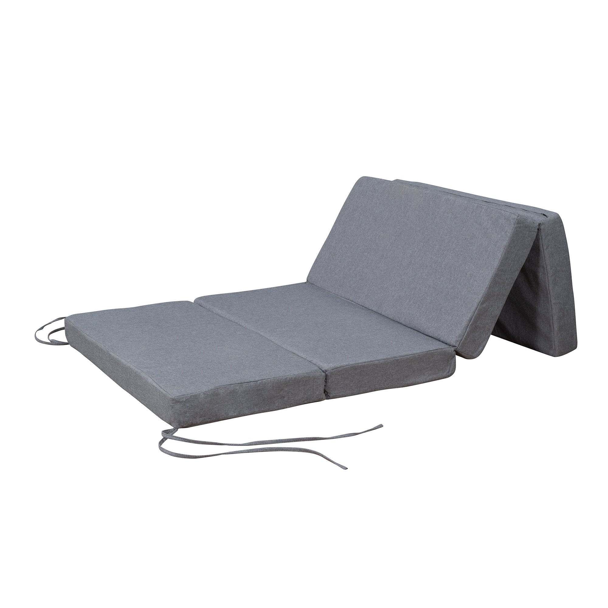 Twin Size Folding Mattress,Tri-fold,Washable Linen Cover,Straps, Bonded Foam,Non-waterproof,Gray(Adapted to LP000073) - Atlantic Fine Furniture Inc
